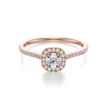 Pierścionek z różowego złota z diamentami AJPZ_087